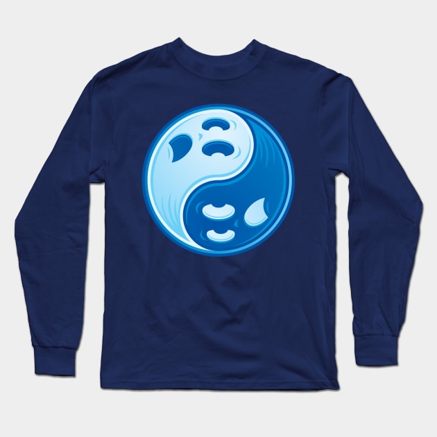 Ghost Yin Yang Long Sleeve T-Shirt by fizzgig